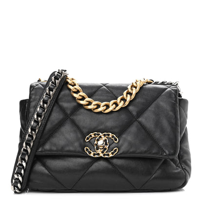 Chanel Lambskin Quilted Medium Chanel 19 Flap Black 1 of 16