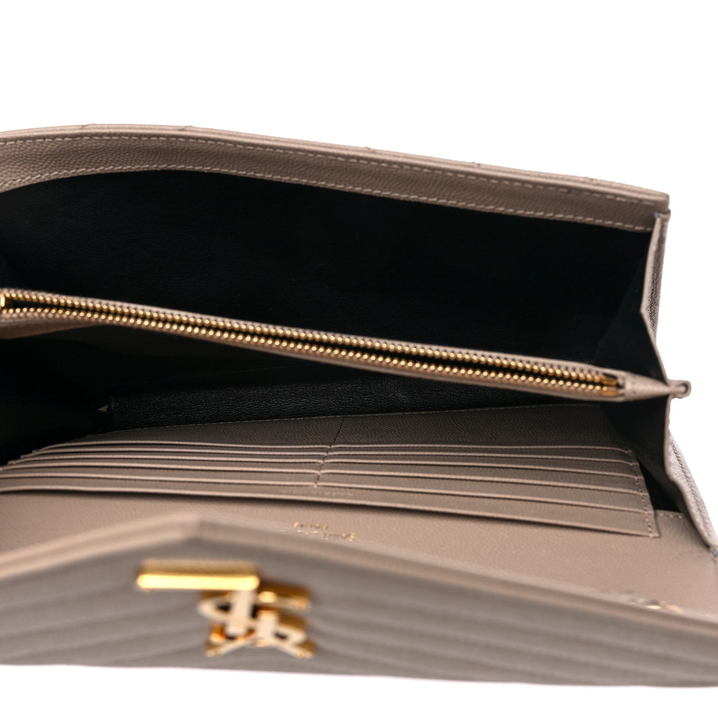 Grain De Poudre Matelasse Chevron Monogram Chain Wallet Nude Powder