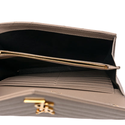 Saint Laurent Grain De Poudre Matelasse Chevron Monogram Chain Wallet Nude Powder 5 of 9