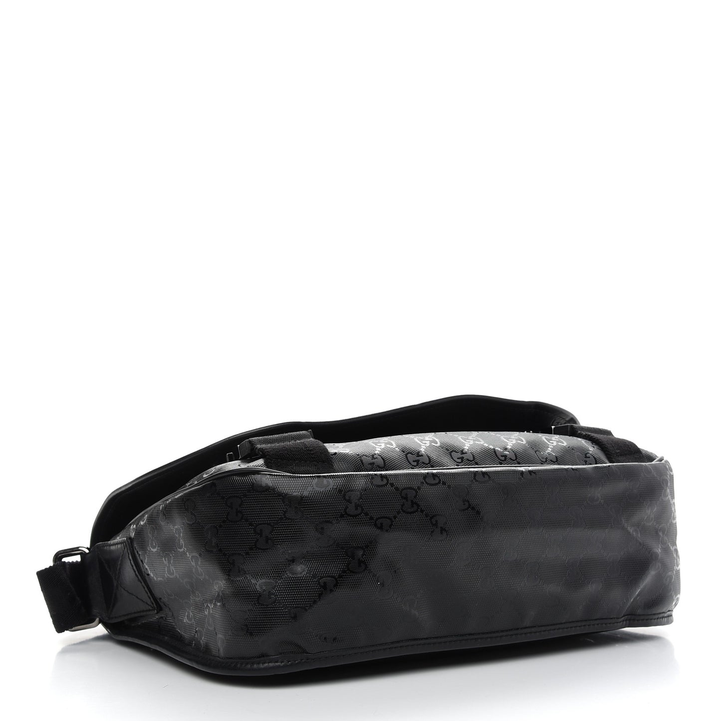 Imprime Monogram Medium Double Buckle Flap Messenger Bag Black