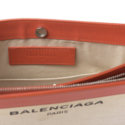 Balenciaga Cotton Canvas Pochette Crossbody Bag Orange 6 of 15