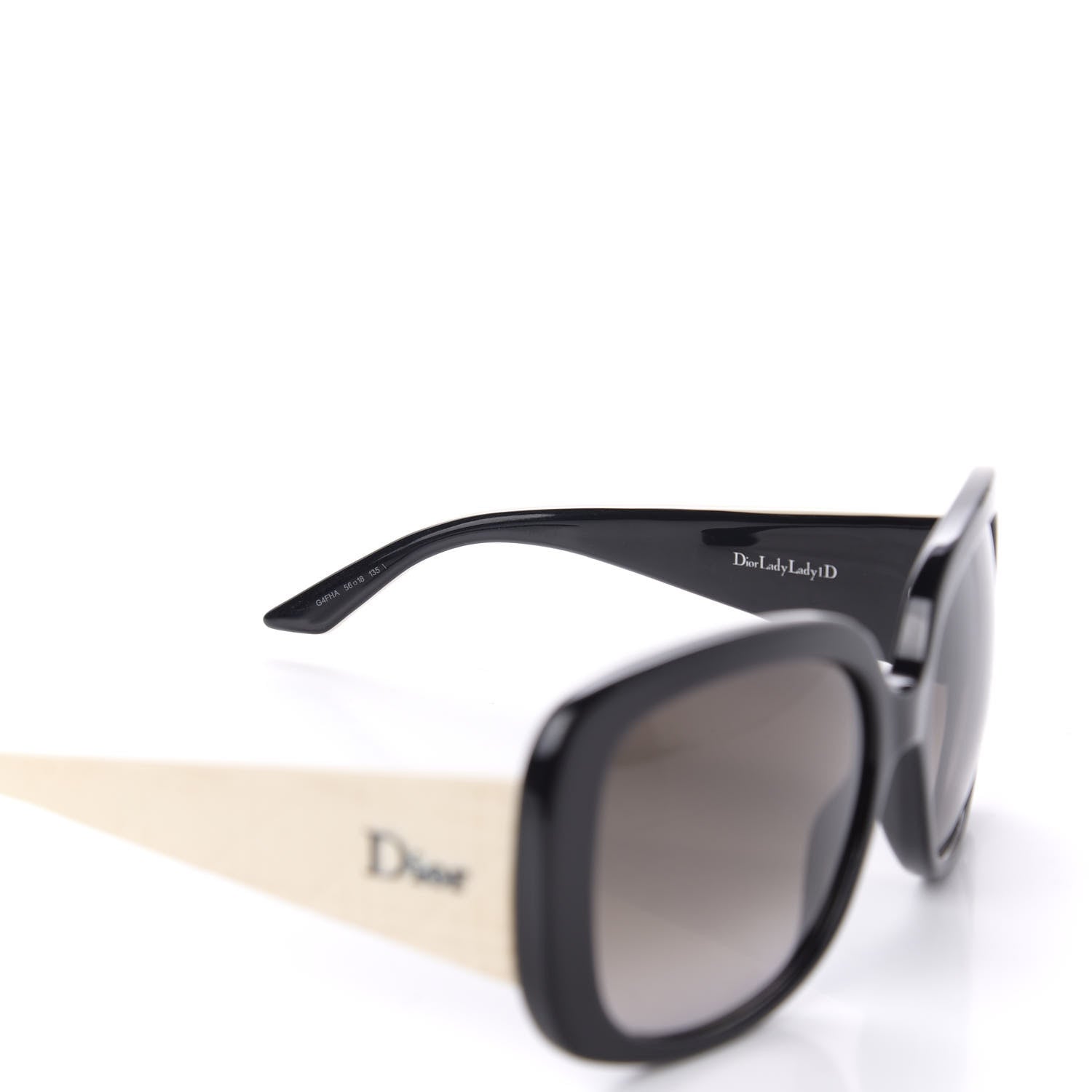 Christian Dior Cannage Dior Lady Lady 1 Sunglasses Black Ivory
