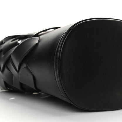 Prada Vitello Intreccio Bucket Bag Black 10 of 18