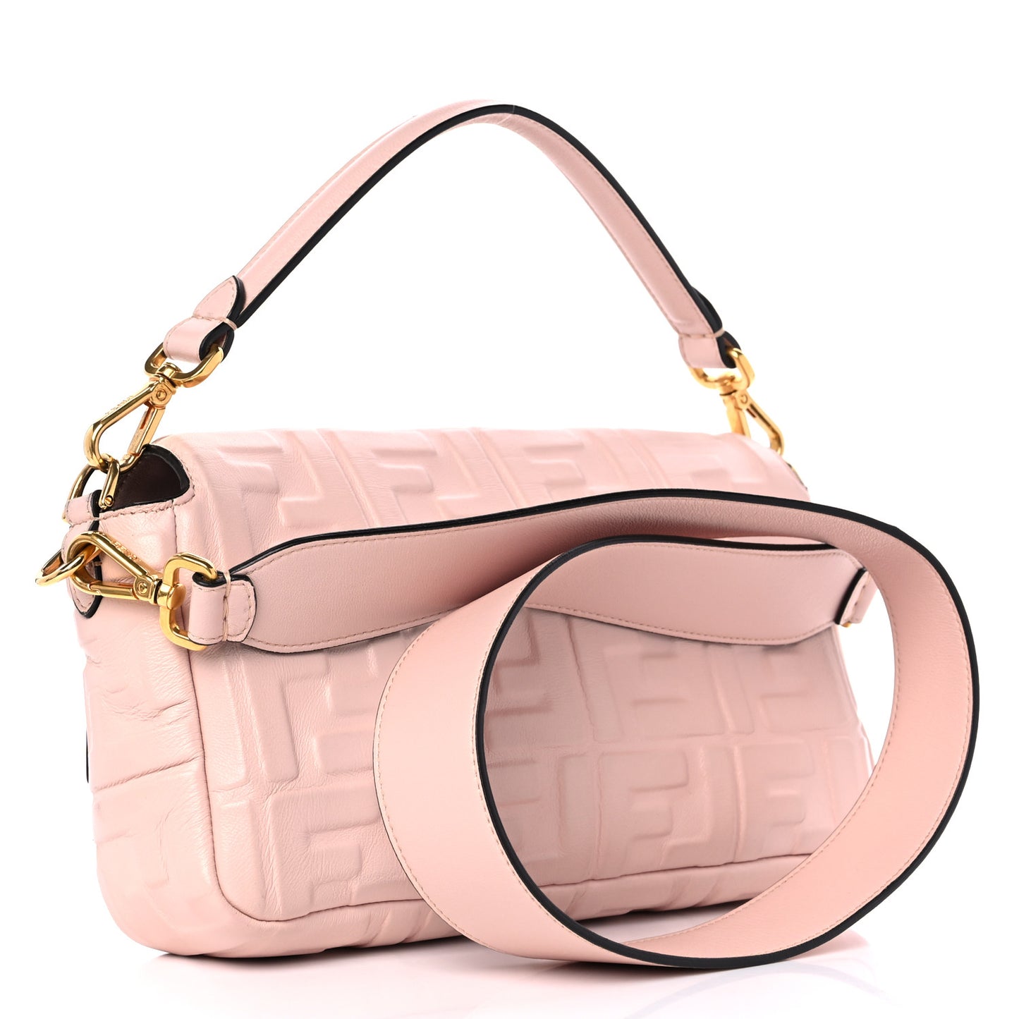 Nappa FF 1974 Embossed Baguette Rosa Quarzo