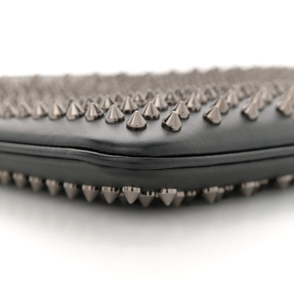 Christian Louboutin Calfskin Studded Loubiposh Clutch Black 9 of 11