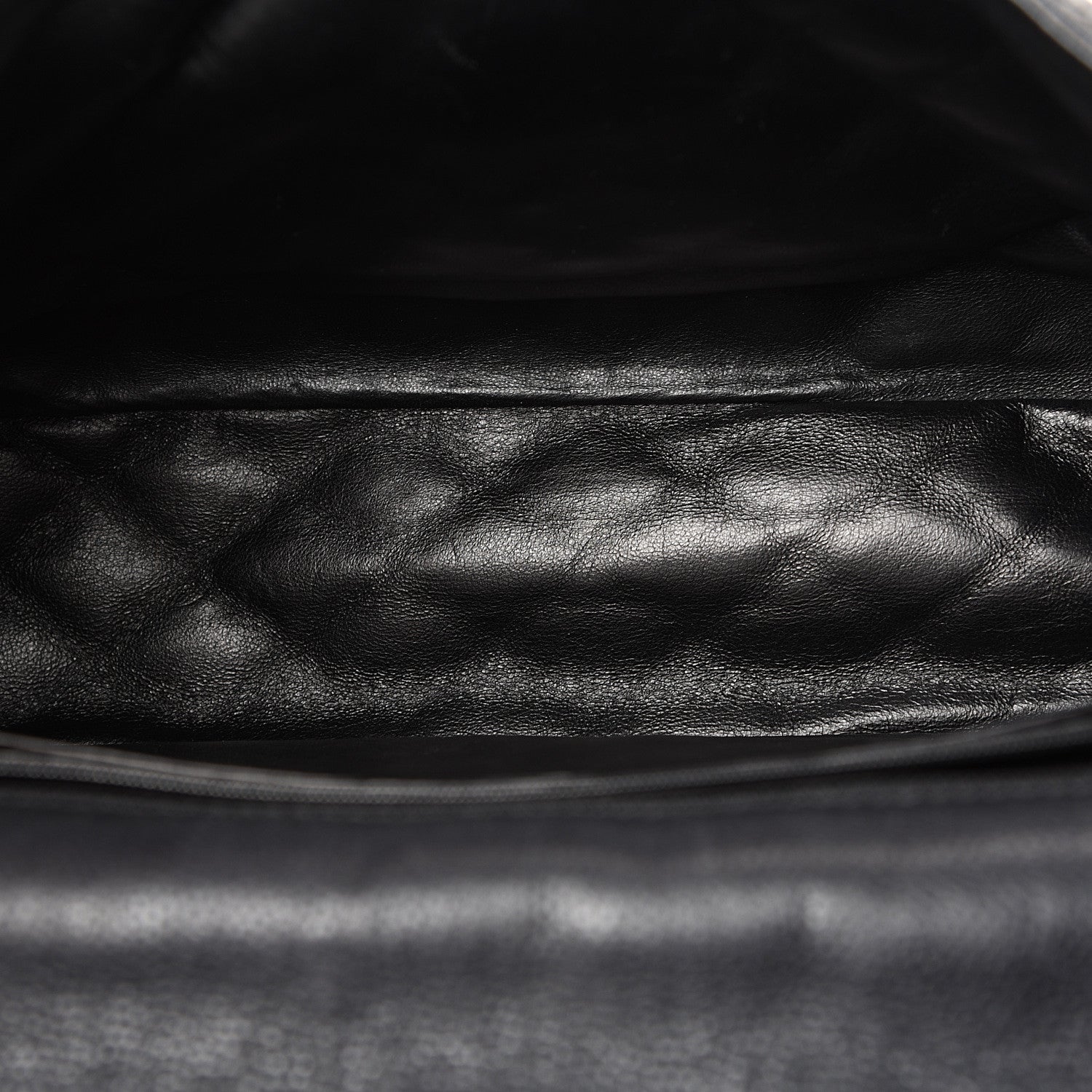 Chanel Washed Caviar Quilted Maxi Single Flap Black 10 of 12