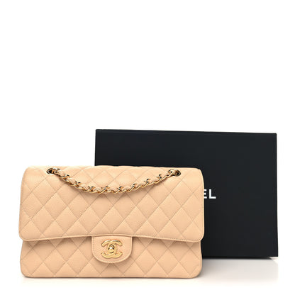 Chanel Caviar Quilted Medium Double Flap Beige 11 of 11