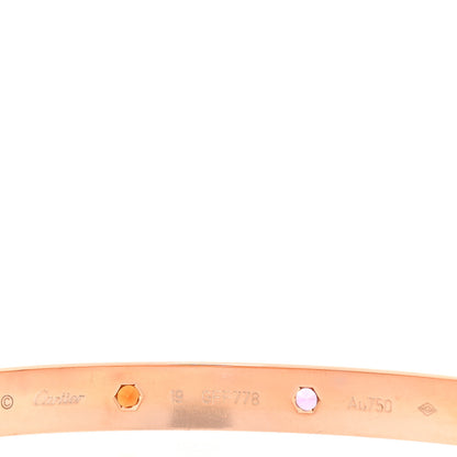 Cartier 18K Pink Gold Sapphire Garnet Amethyst LOVE Bracelet 19 5 of 16