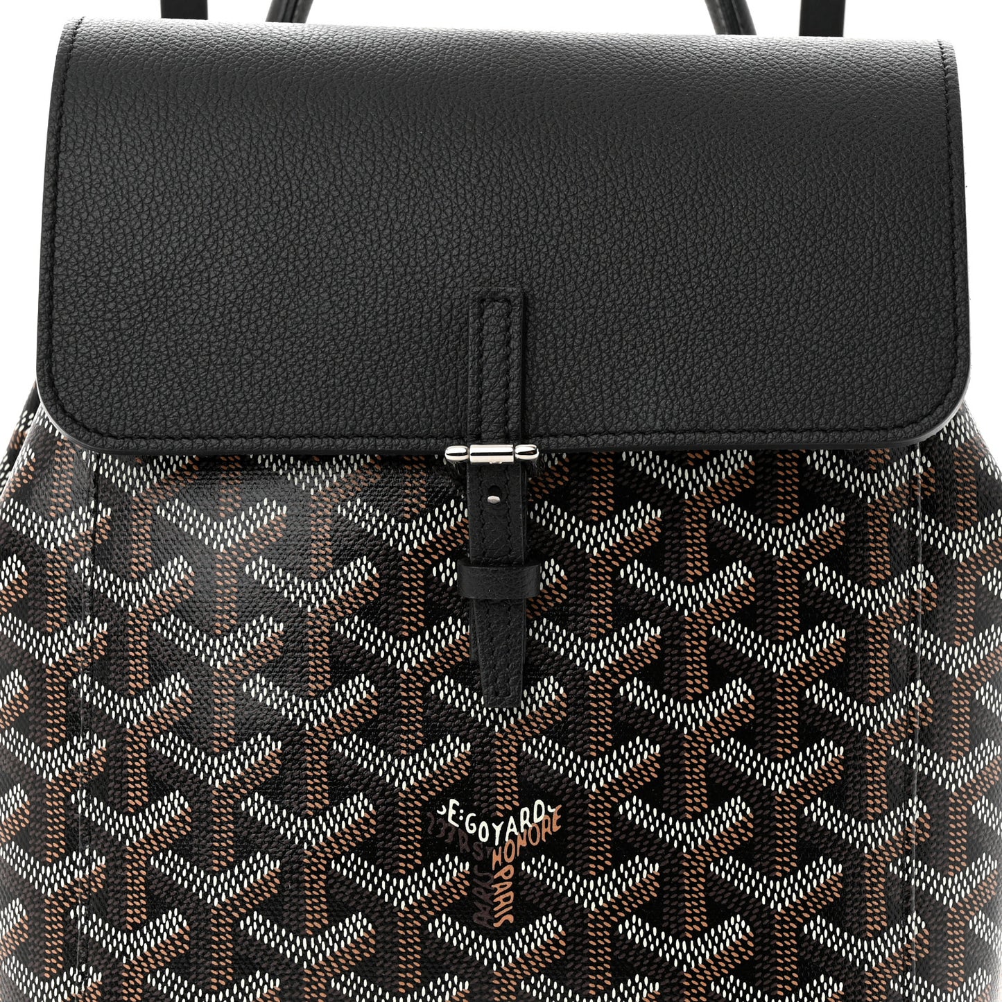 Goyardine Calfskin Mini Alpin Backpack Black