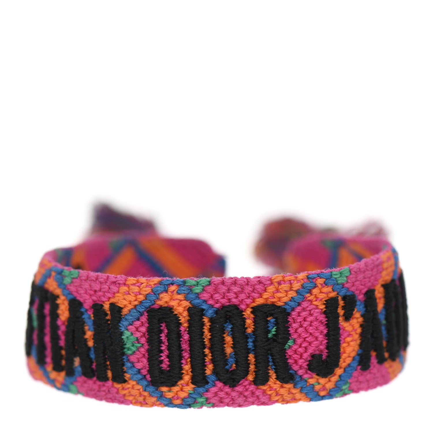 Christian Dior Woven Cotton J'Adior Friendship Bracelet Pink Multicolor 1 of 4