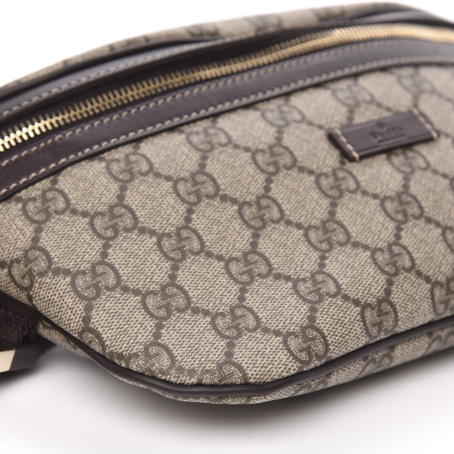 Gucci GG Supreme Monogram Belt Bag Dark Brown 9 of 10