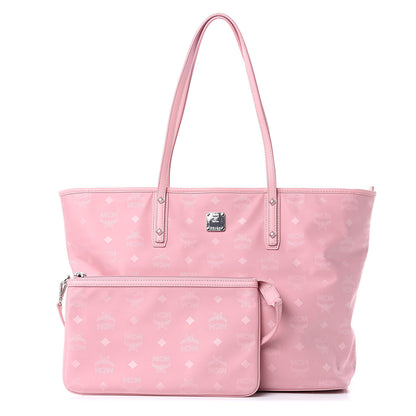 MCM Nylon Monogram Medium Dieter Shopper Tote Pink 1 of 11