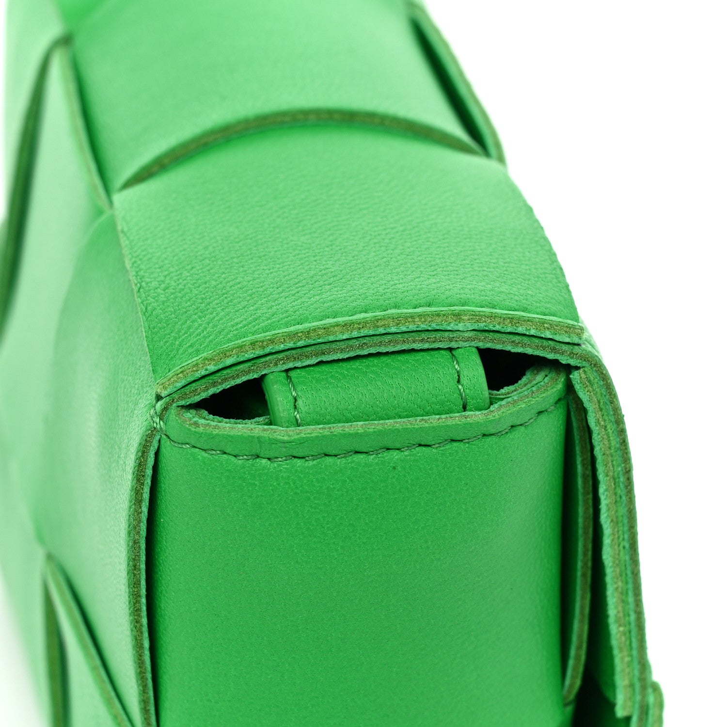 Bottega Veneta Crinkled Lambskin Maxi Intrecciato Extra Mini Cassette Crossbody Bag Parakeet 12 of 13