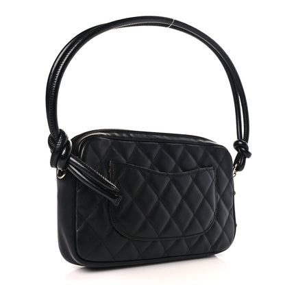 Chanel Calfskin Quilted Cambon Pochette Black White 3 of 9