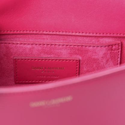Saint Laurent Smooth Calfskin Small Classic Monogram Universite Bag Fuchsia 8 of 11