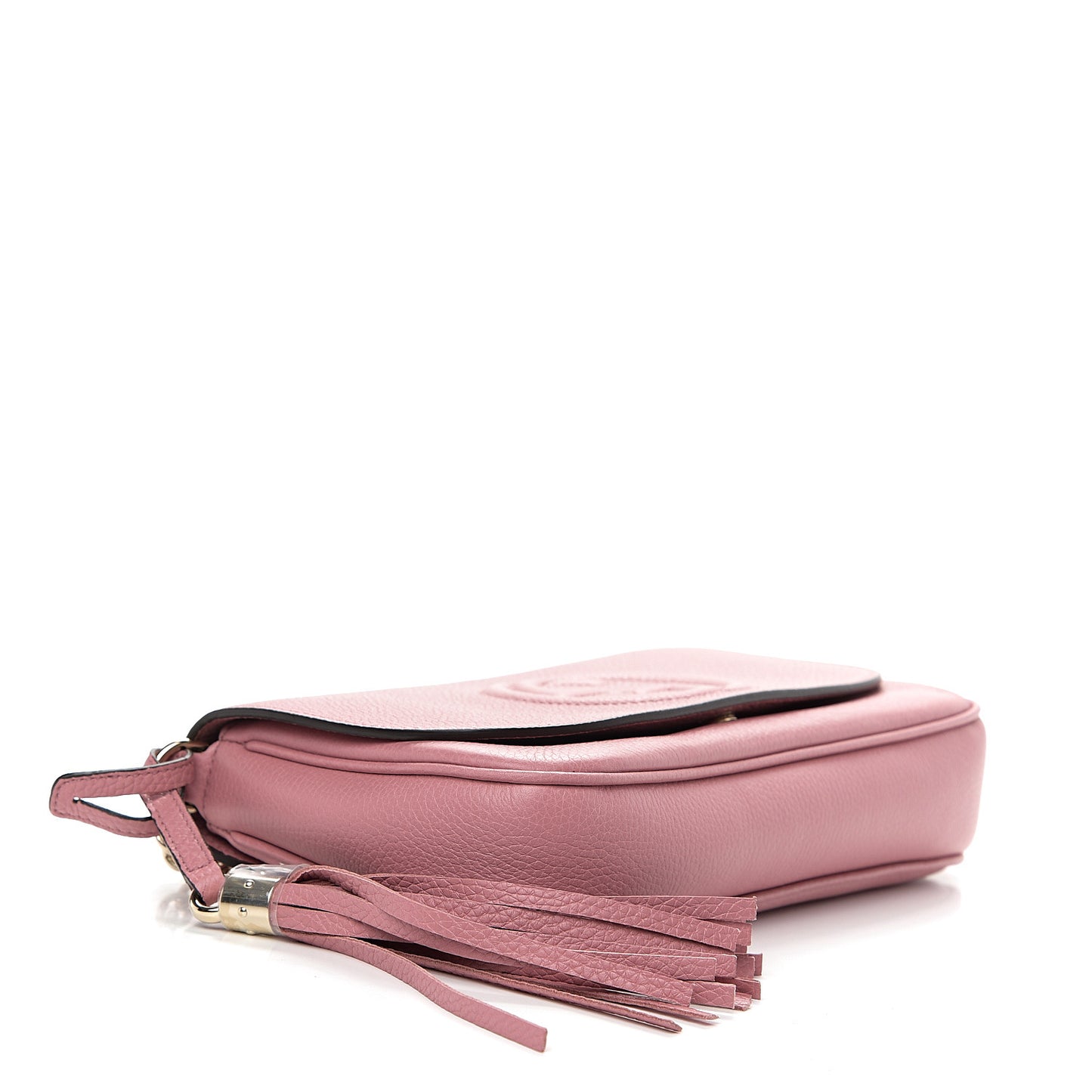 Pebbled Calfskin Medium Soho Flap Crossbody Pink