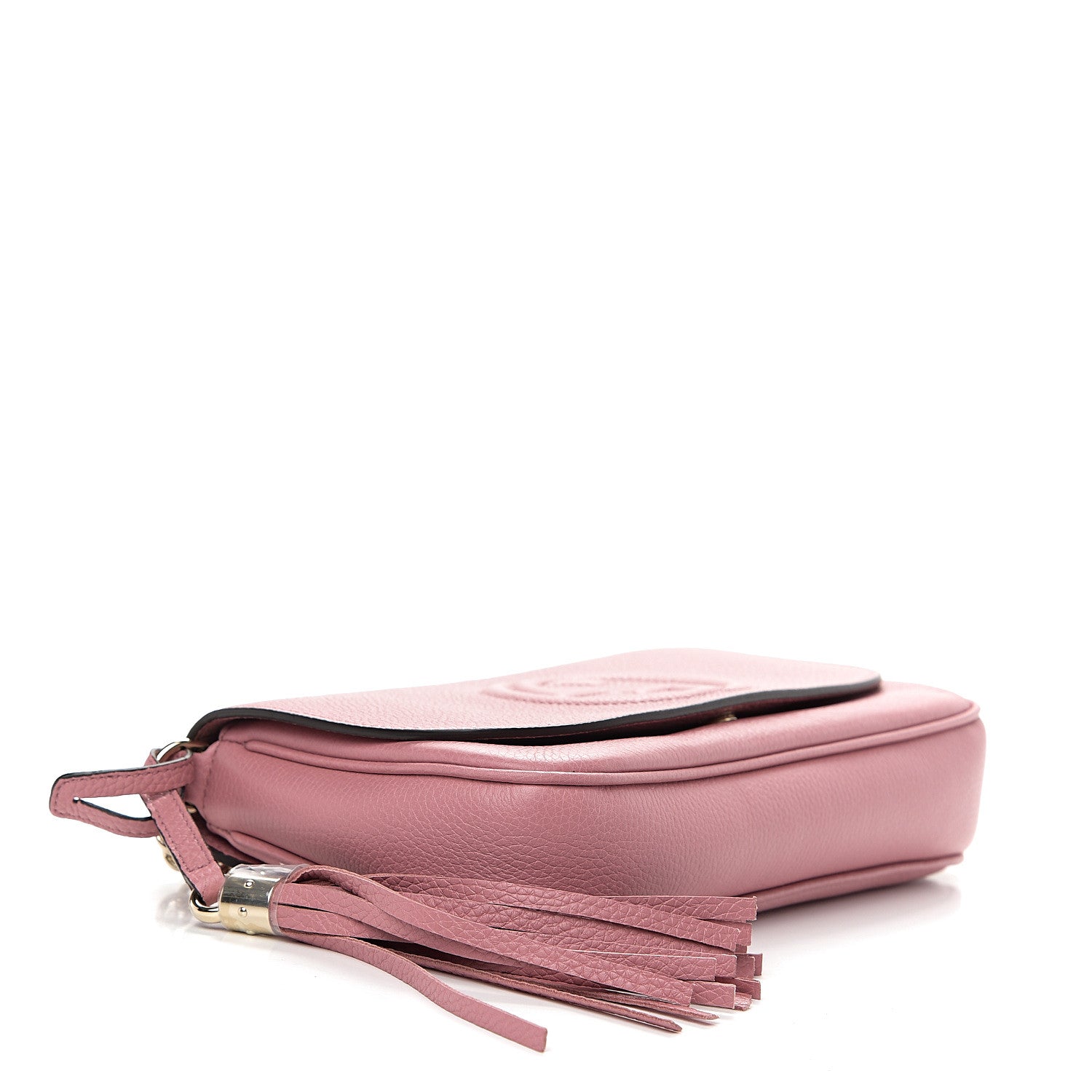 Gucci Pebbled Calfskin Medium Soho Flap Crossbody Pink 3 of 9
