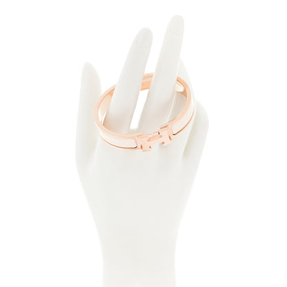 Hermes Enamel Narrow Clic Clac H Bracelet PM Creme 2 of 6