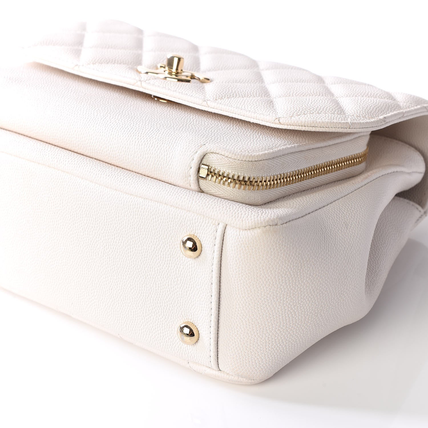 Chanel Caviar Quilted Medium Business Affinity Flap White 6 of 11