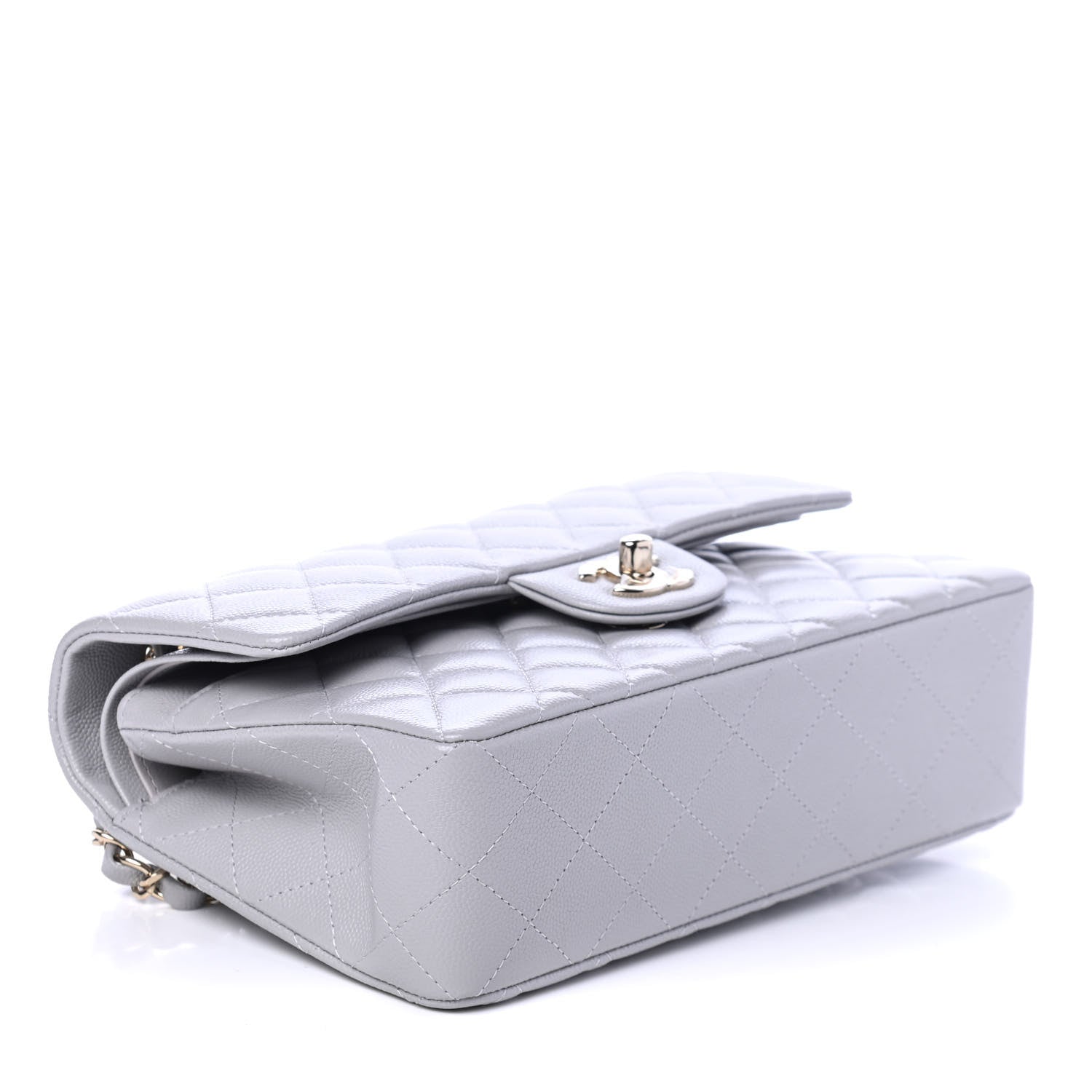 Chanel Caviar Quilted Small Double Flap Grey 3 of 4