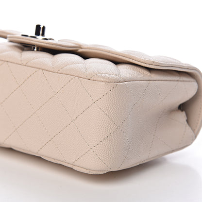 Chanel Caviar Quilted Mini Rectangular Flap Light Beige 10 of 11