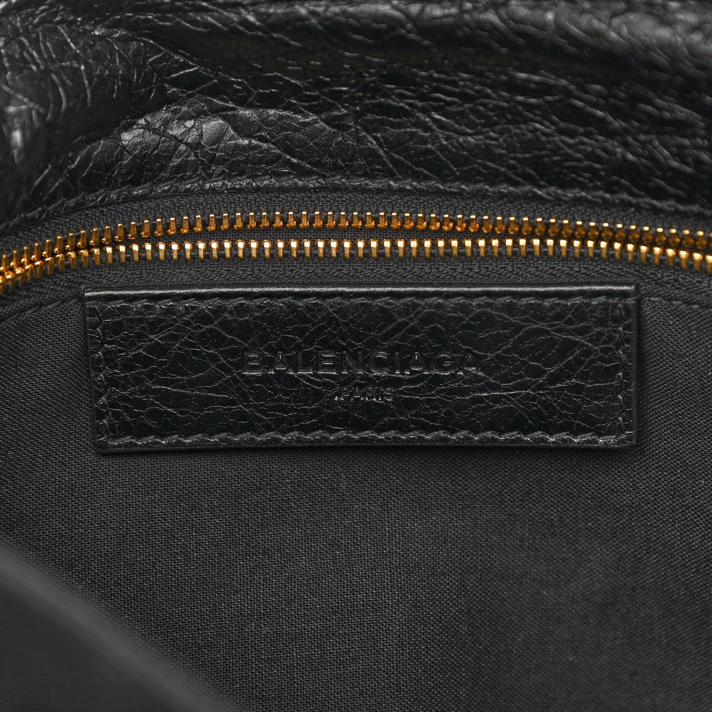Agneau Giant 12 Gold Hardware Envelope Strap Clutch Black
