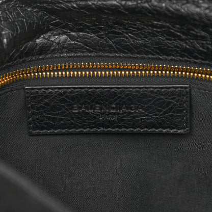Balenciaga Agneau Giant 12 Gold Hardware Envelope Strap Clutch Black 5 of 9