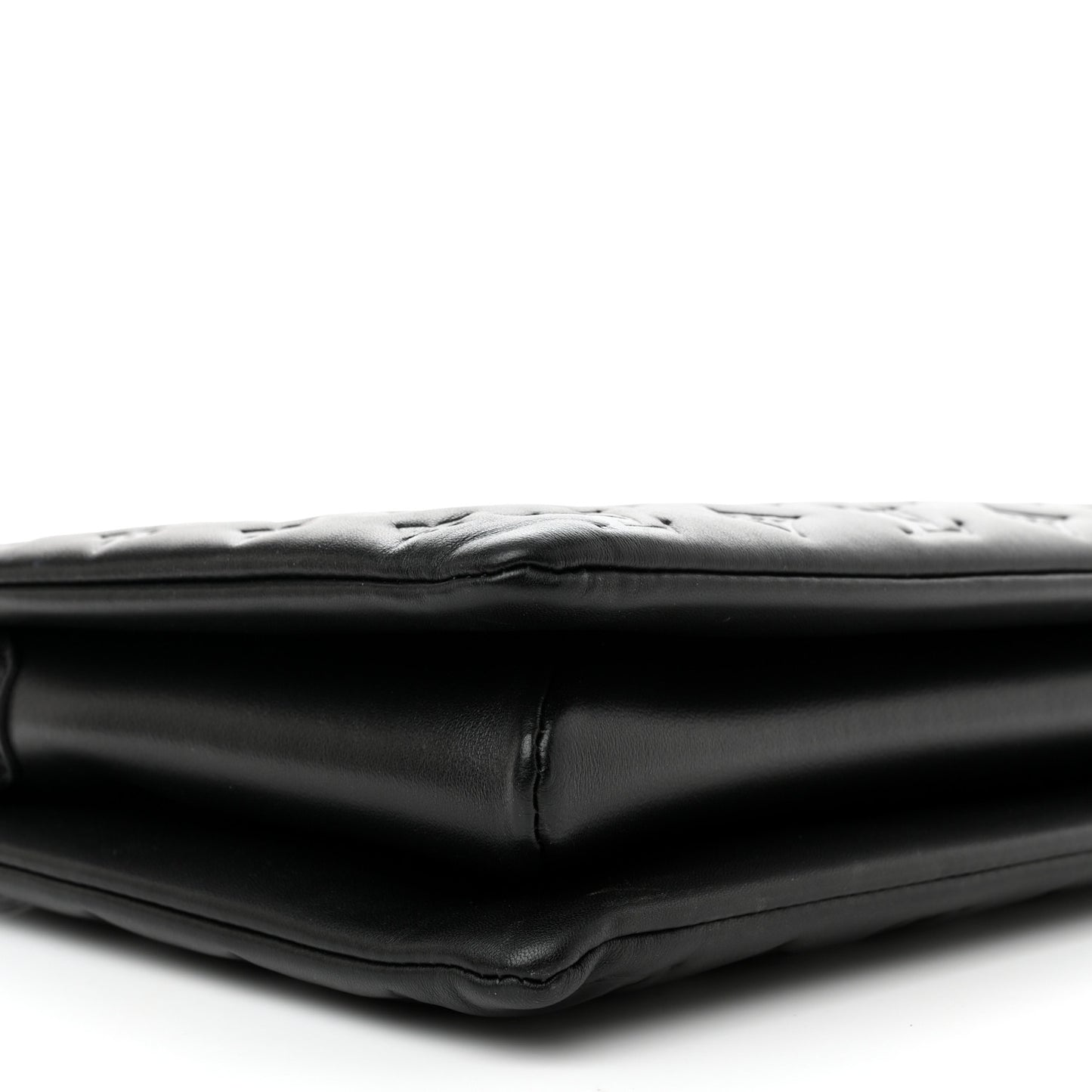 Lambskin Embossed Monogram Coussin MM Black
