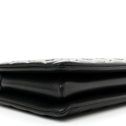Louis Vuitton Lambskin Embossed Monogram Coussin MM Black 10 of 11