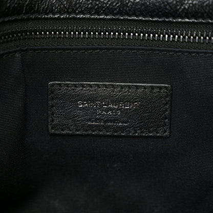 Saint Laurent Crinkled Calfskin Matelasse Monogram Medium Niki Chain Satchel Black 6 of 10