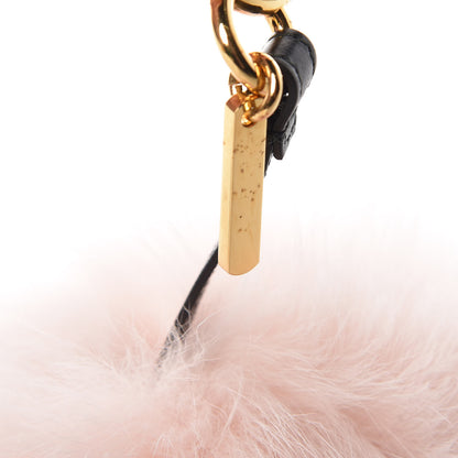 Fendi Fox Fur Nappa FF Pom Pom Bag Charm Cheesecake Black 5 of 6