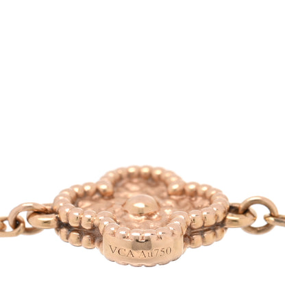 Van Cleef & Arpels 18K Rose Gold 6 Motifs Sweet Alhambra Bracelet 3 of 4