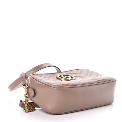 Gucci Calfskin Matelasse Small GG Marmont Chain Shoulder Bag Porcelain Rose 4 of 11