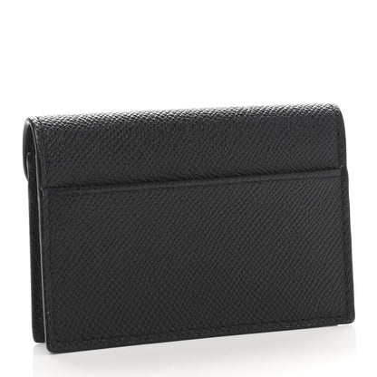 Christian Dior Grained Calfskin Saddle Card Holder Black 3 of 9
