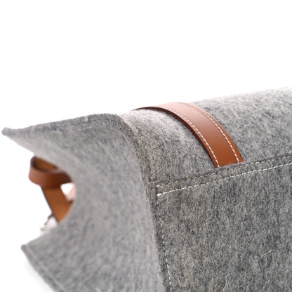 Hermes Feutre Vache Hunter Cabalicol Tote Gris Clair Gold 5 of 16