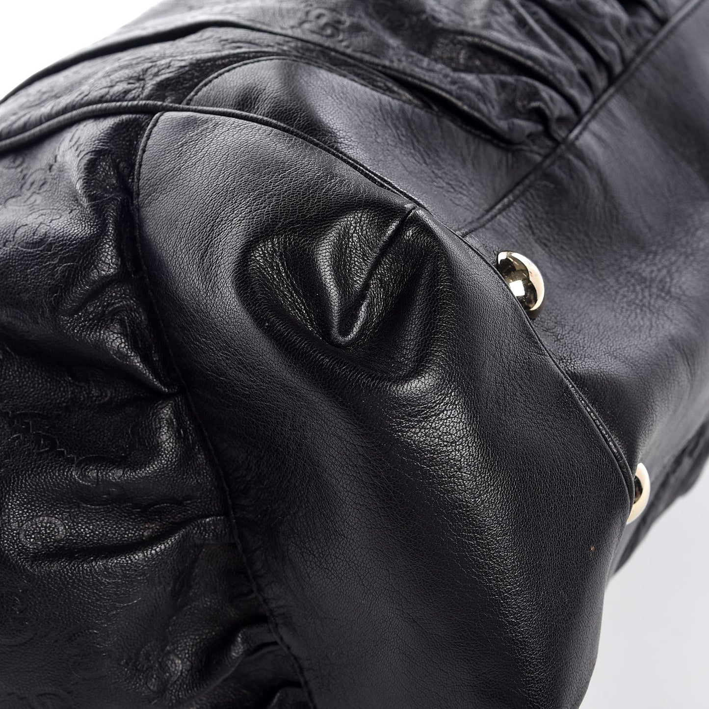 Guccissima Large Full Moon Tote Black