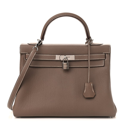 Hermes Togo Kelly Retourne 32 Etoupe 1 of 15