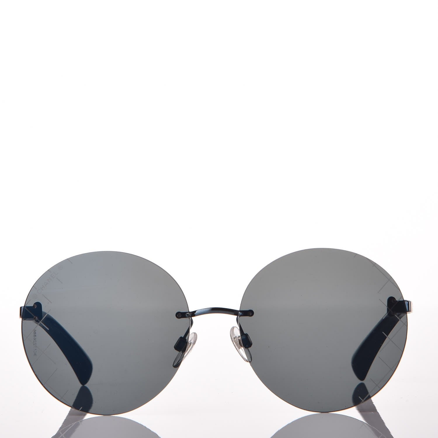 Chanel Mirrored Round Sunglasses 4216 Blue 2 of 8
