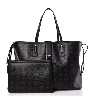 MCM Visetos Large Liz Reversible Shopper Tote Black 1 of 11