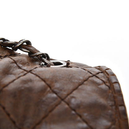 Chanel Aged Crumpled Calfskin Vintage Flap Brown 17 of 17
