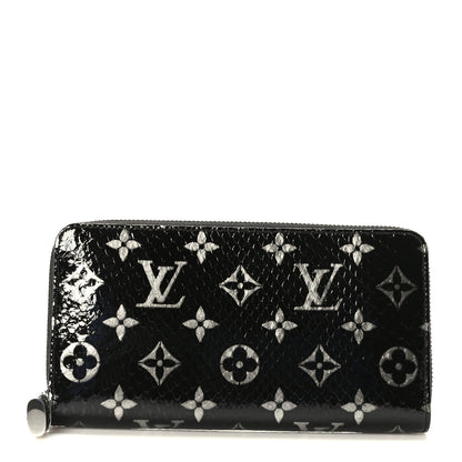 Louis Vuitton Snakeskin Monogram Zippy Padlock Wallet Black 1 of 8