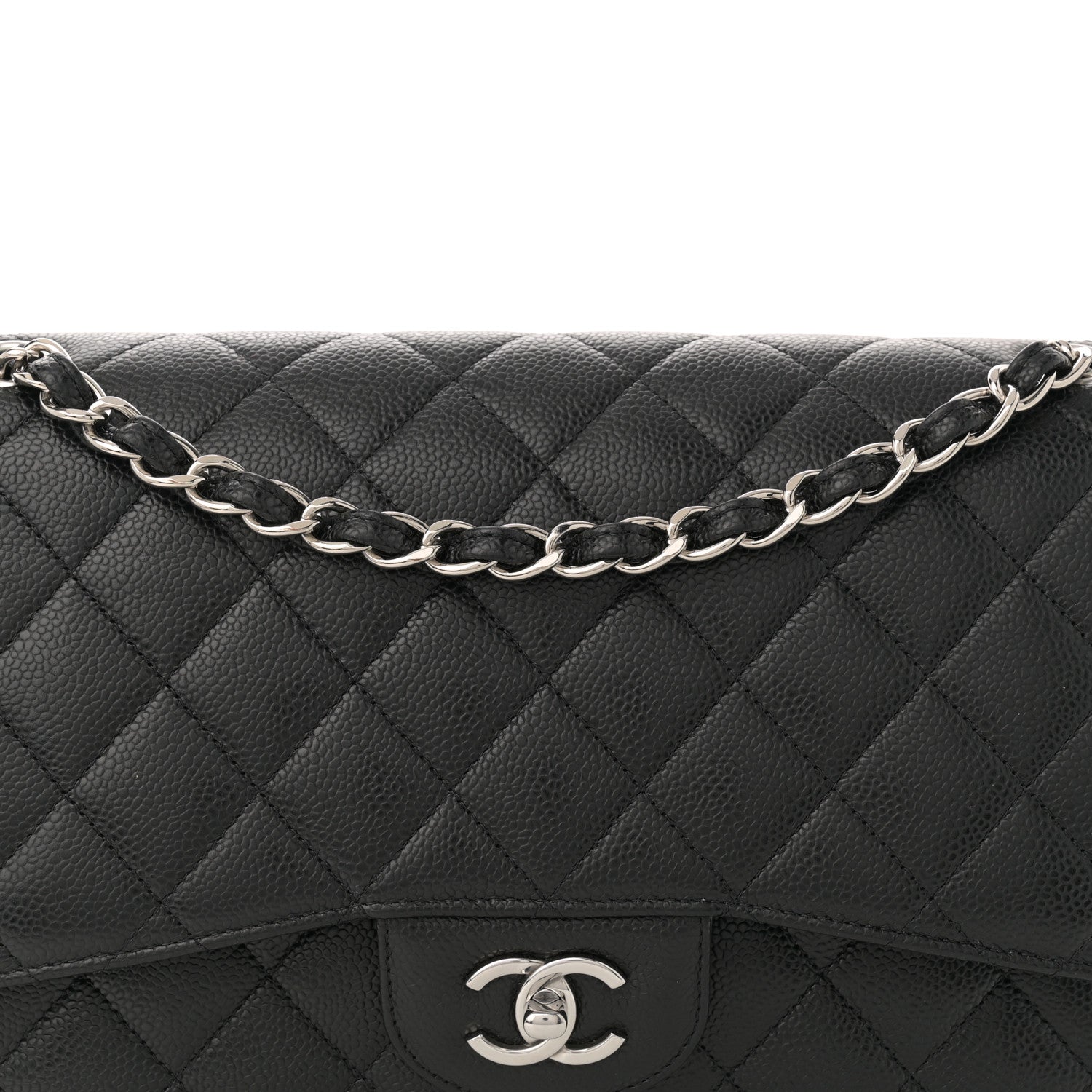 Chanel Caviar Quilted Jumbo Double Flap Black 8 of 11