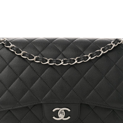 Chanel Caviar Quilted Jumbo Double Flap Black 8 of 11