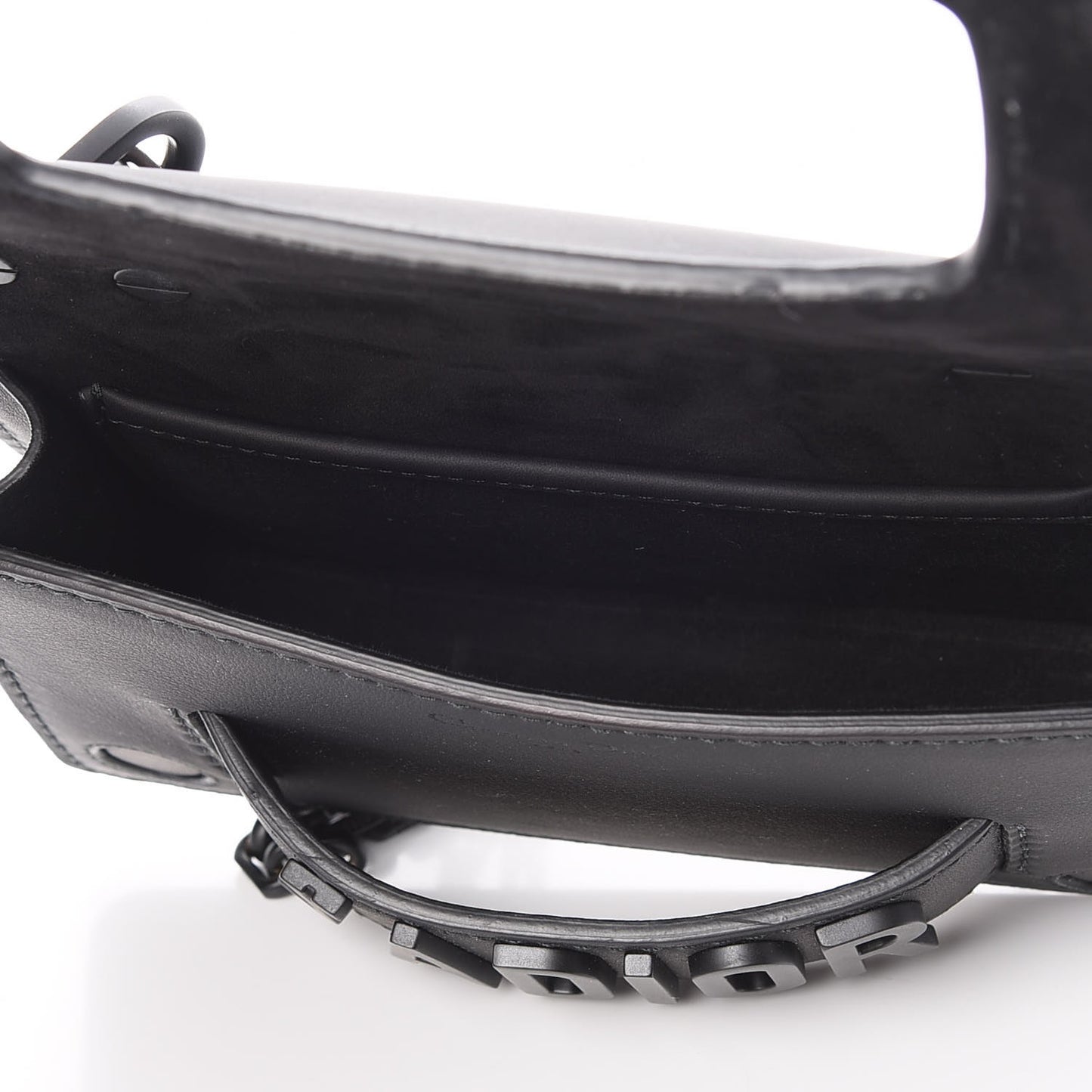 Ultra Matte Calfskin J'Adior Chain Flap Bag Black