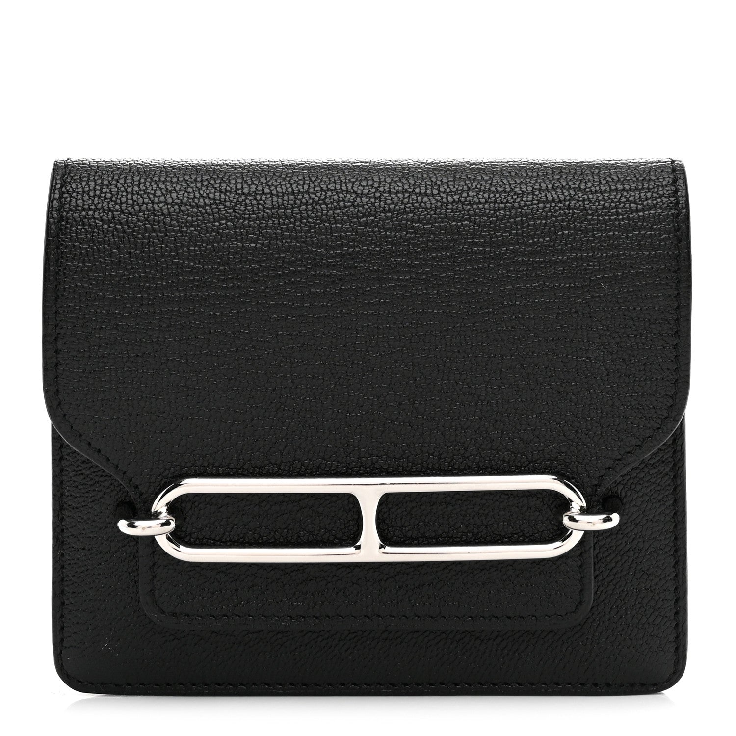 Hermes Chevre Mysore Roulis Slim Wallet Black 1 of 8