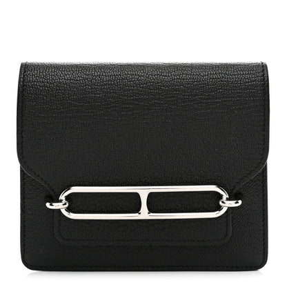 Hermes Chevre Mysore Roulis Slim Wallet Black 1 of 8