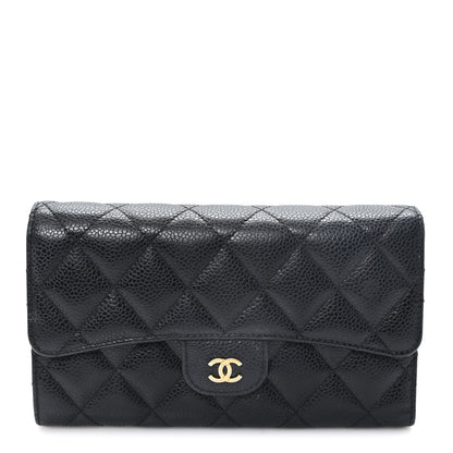 Chanel Caviar Quilted Large Flap Wallet Black 1 of 8