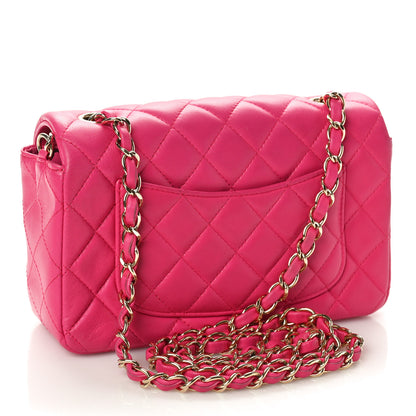 Chanel Lambskin Quilted Mini Rectangular Flap Pink 3 of 10