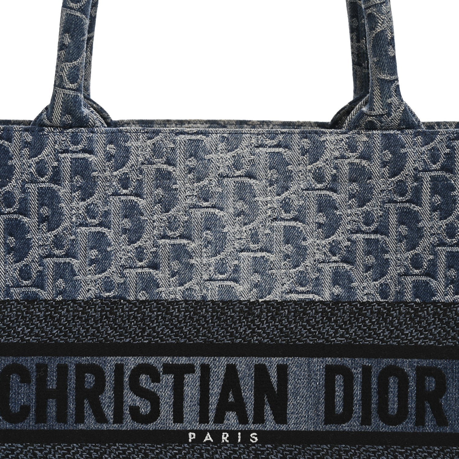 Christian Dior Oblique Denim Medium Book Tote Blue 8 of 11
