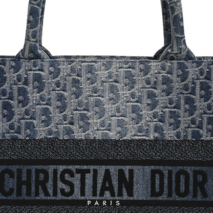 Christian Dior Oblique Denim Medium Book Tote Blue 8 of 11
